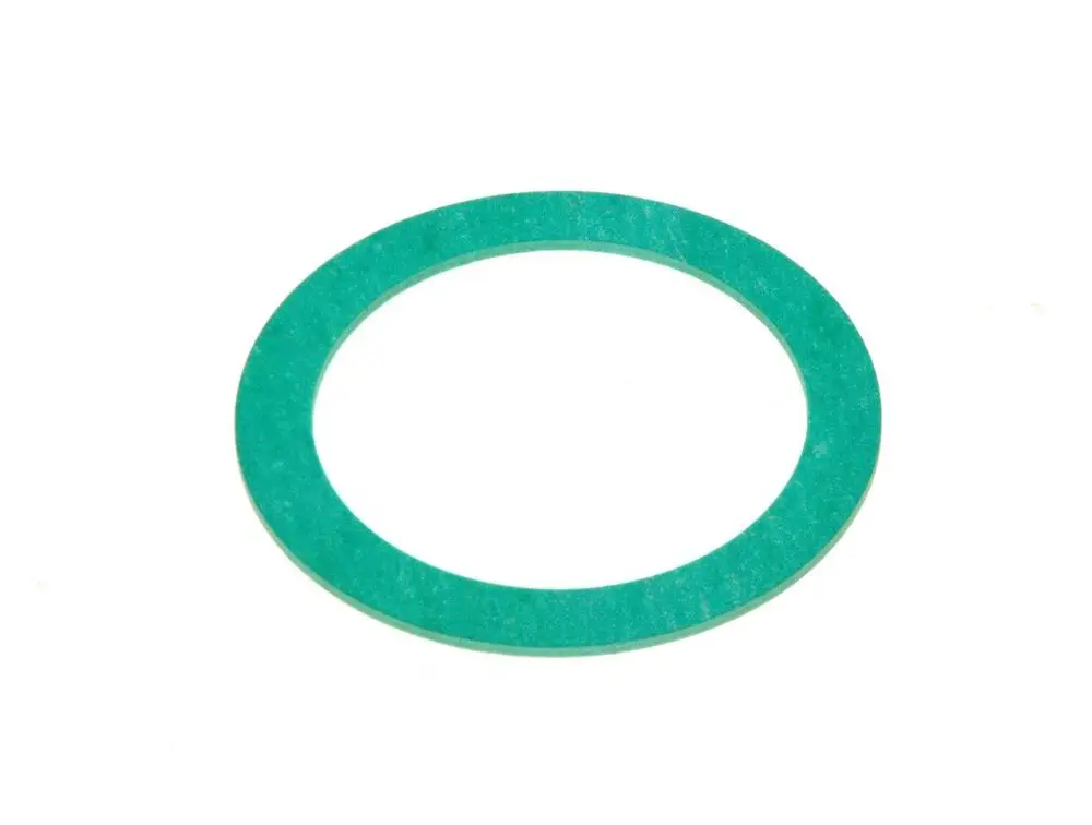 Grüner Dichtungsring aus Gummi, kreisförmig, auf einem weißen Hintergrund. Geeignet für Reparatur- oder Dichtungsanwendungen, möglicherweise von Bosch.